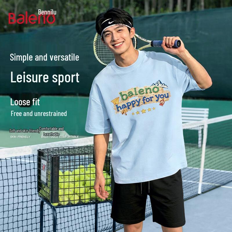 Baleno Men s Pure Cotton Graffiti Print Short Sleeve T-Shirt 5XL