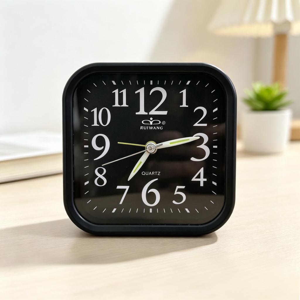 Personalized Square Simple Alarm Clock Three-dimensional Fashion Home Decoration Alarm Clock Student Digital Creative Desktop Learning Alarm