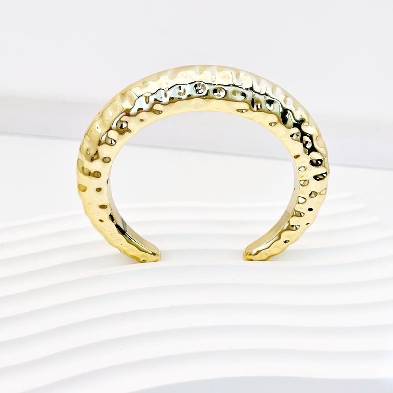 Fashion Big Cuff Bangles Bracelets Women Vintage Statement Plastic Geometric Open Bangle Hip Hop Punk Gold  Color Jewelry