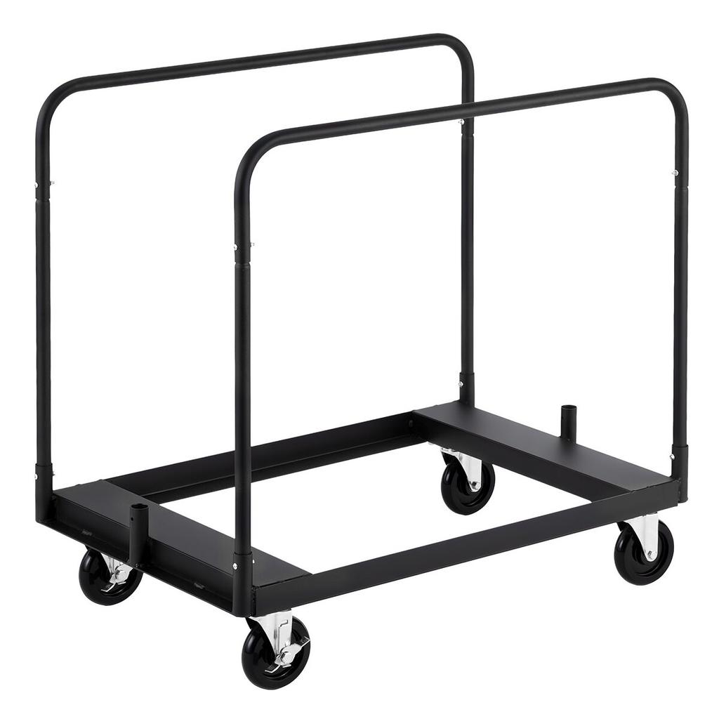 Gipskarton-Wagen Dolly, 816 kg Tragfähigkeit, Stahlplatten-Transportwagen mit 12,5 mm Lenkrollen, Holz-Gipskarton-Dolly mit Spanngurt & 3 Seiten