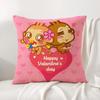Happy Monkey Cushion Cover Natural Linen Organic Fabric DoubleSided Printing Sofa Home Decor Breathable Bed Pillow