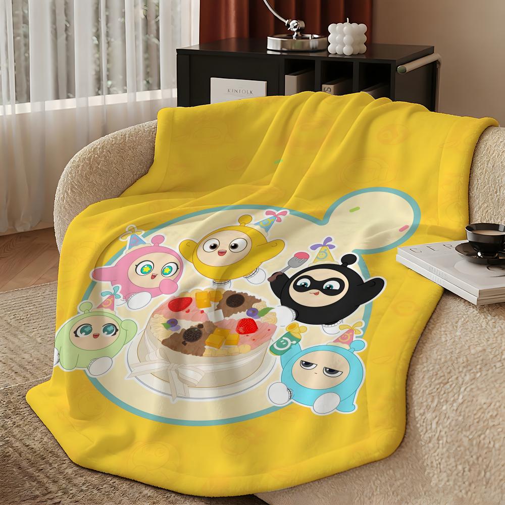 game E-Eggy Party-y Throw Warm Soft Flannel Blanket, Multi-use for Sofa Bed Camping Travel Nap