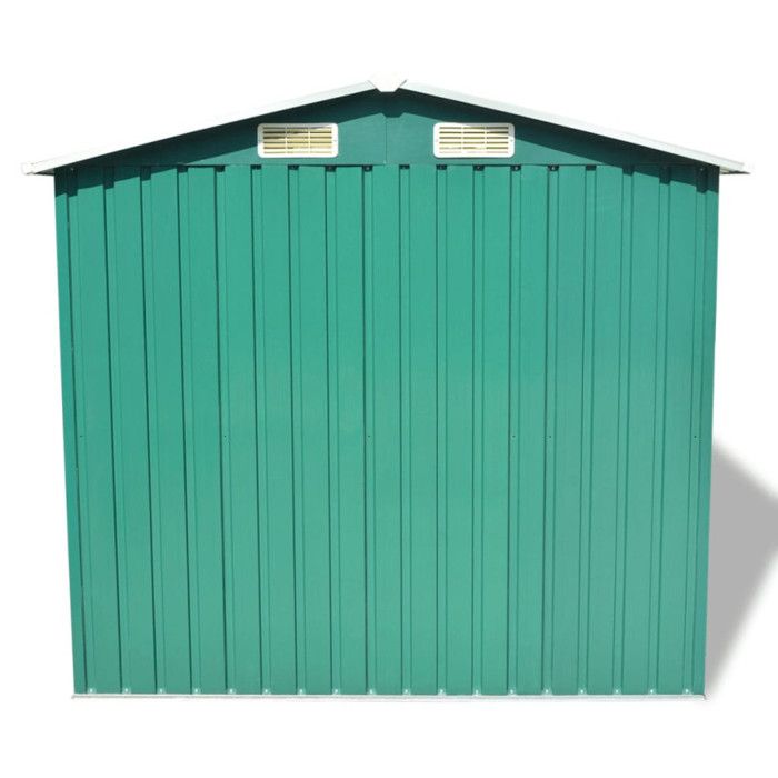 VidaXL Abri de Stockage Métal Vert 204x132x186 cm Cabane Rangement Jardin 42909