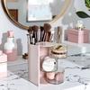 1Pcs Cosmetic Organizer Bathroom Makeup Cushion Organizer   Beauty Egg Storage Display Case Rotating Compartment Organizer