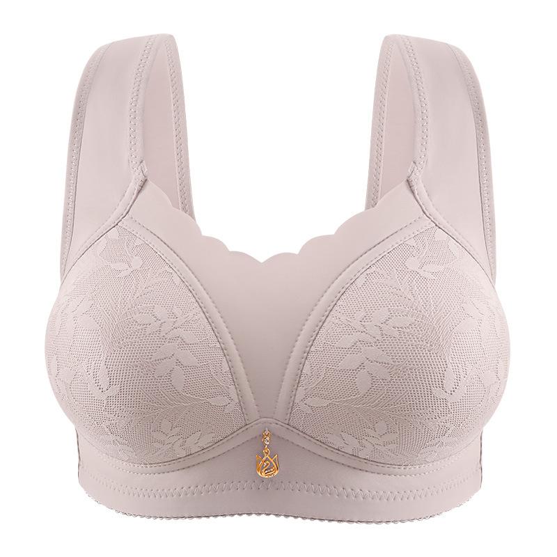 Big red natal year, beautiful back gathering, large size lace, double breasts, anti-sagging underwear adjustment, mother women's bra cover