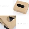 Fixed Car Folding Tissue Box Armrest Box Paper Napkin Box Car Seat Tissue Box  Organizer For Car