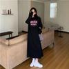 Women's Fashion Fall Winter Long Sleeve O-Neck Loose Waistline Casual Dresses