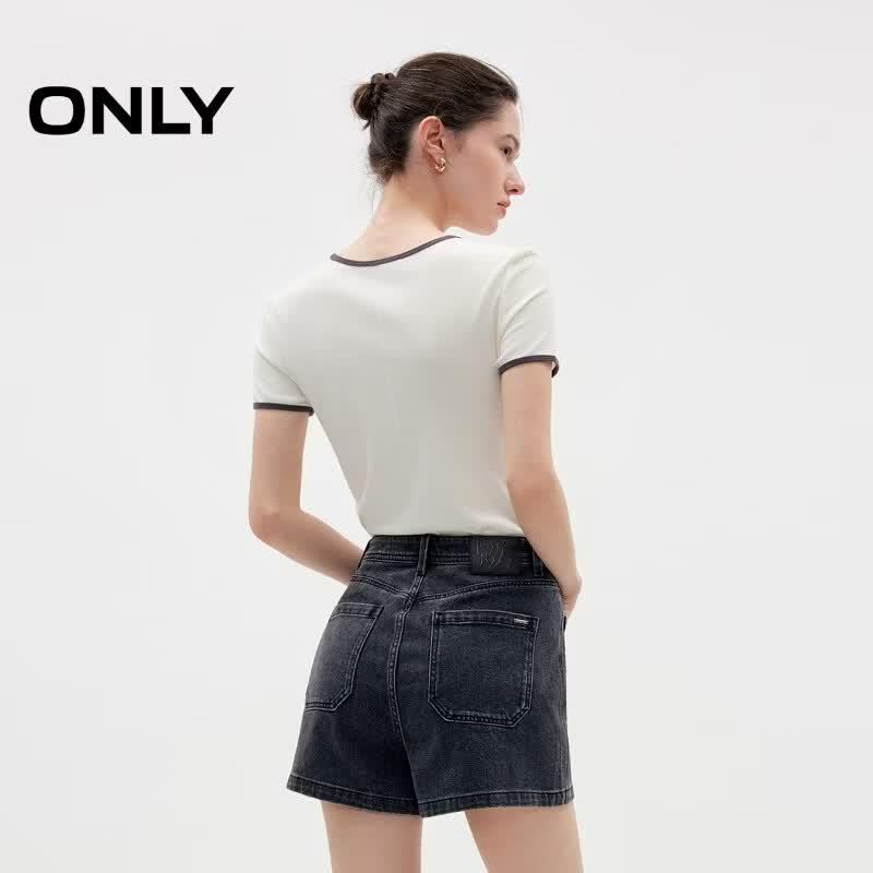 ONLY Women's Color-Block Sleeveless U-Neck Slim Fit Top