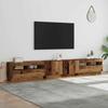 Vidaxl Szafka Pod Tv Z Oświetleniem Led, Stare Drewno, 260X35X40 Cm