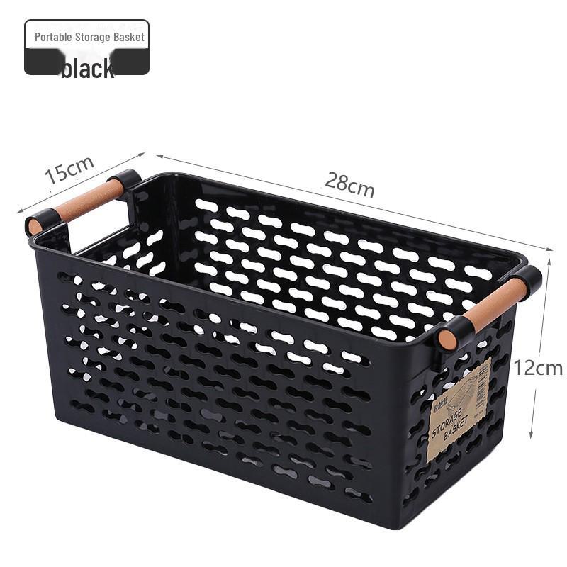 Пластиковая полая корзина для хранения в японском стиле для ванной комнаты и кухни 898₽