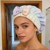 Asciugamano Super Assorbente per Capelli con Cappuccio in Microfibra per Asciugare i Capelli con Fiocco Morbido Turban per Capelli Cappuccio da Bagno per Capelli Ricci Corti Lunghi Bagnati