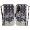 For Xiaomi Redmi A5 4G (171.7mm)/Poco C71 4G Case Pattern Printing Leather Wallet Phone Cover with Wrist Strap