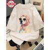 Puppy Print Women's Cotton Short Sleeve Casual Daily Comfort T-Shirts Women’s