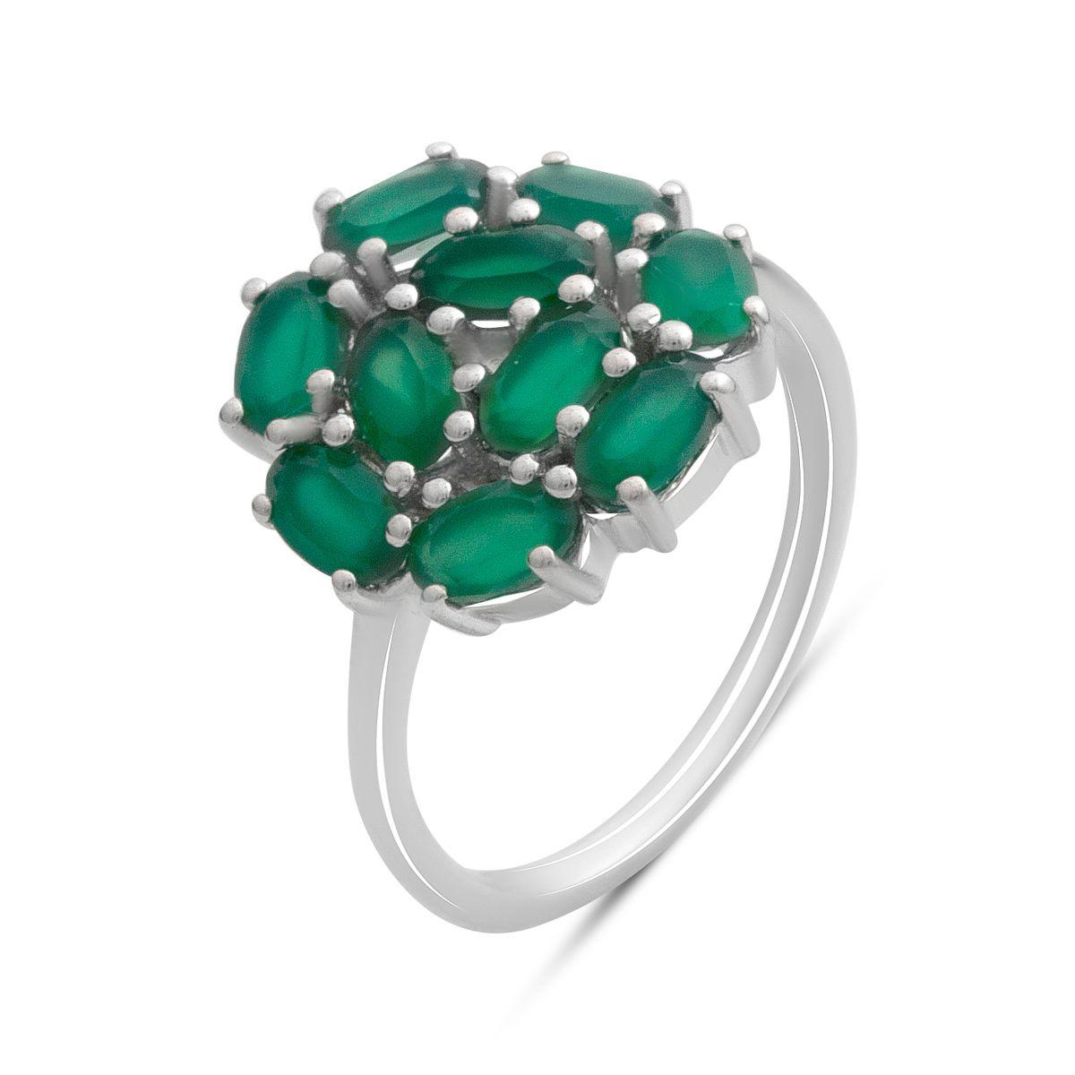 

Срібна каблучка з натуральним агатом 1.937ct, вага виробу 2,94 гр (2196174) 17 смарагдовий
