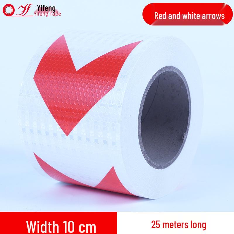 Custom Reflective Tape: Yellow-Black Lattice, Red-White Diagonal Stripe, Crystal Grid, Warning Sticker 5cm x 25m