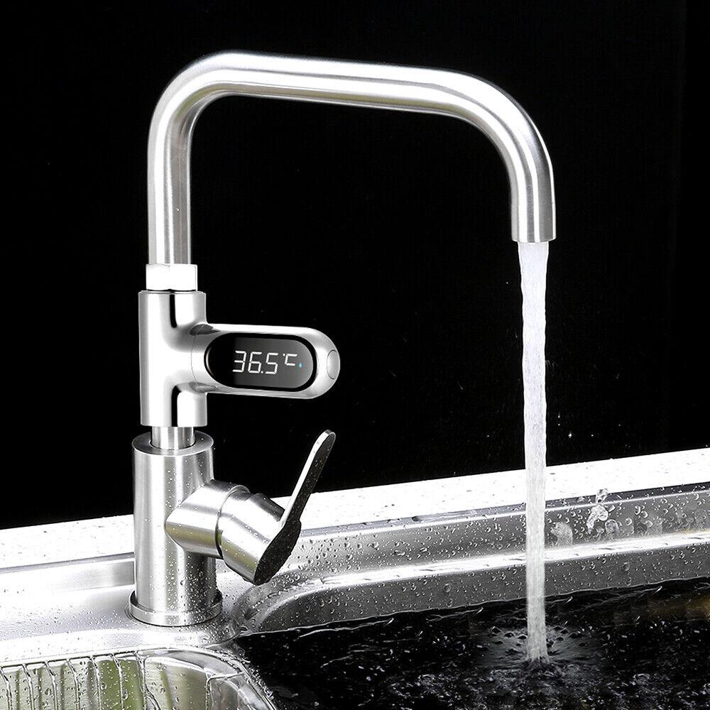 Digital Shower Temperature Waterproof LED Display Water Thermometer Monitor