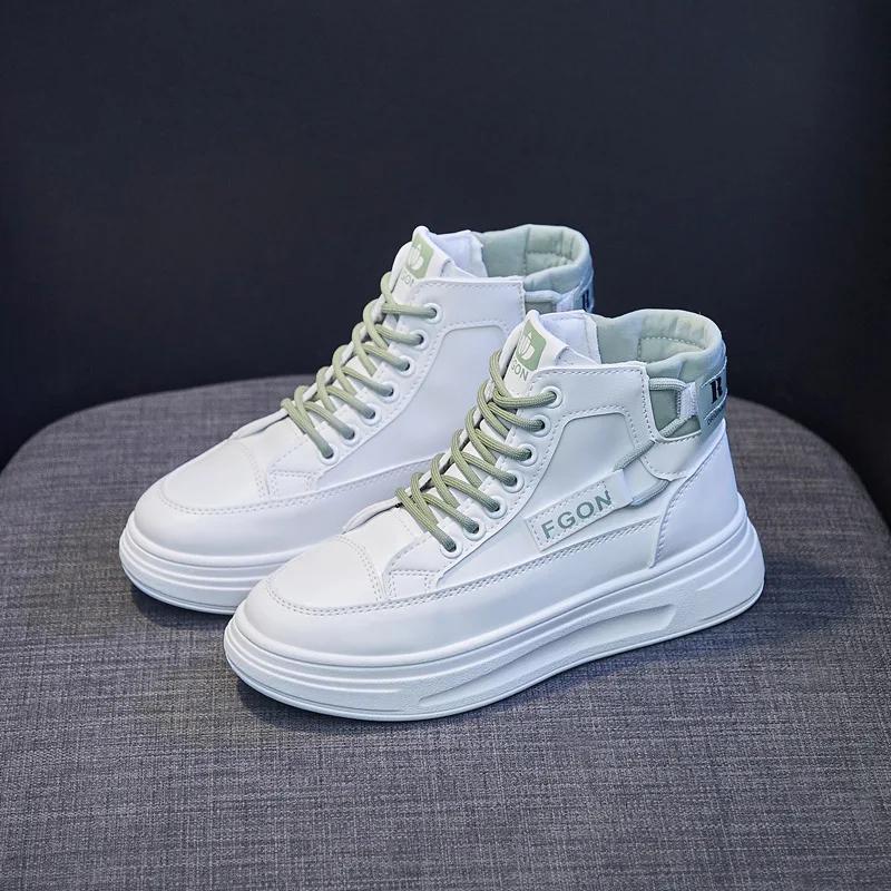 Fashion Warm and Stylish High Top 2024 Spring New Walking Shoes with Plush and Insulation for Women Sneakers