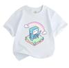 Kids Boys Girls 100% Cotton Short Sleeve Crew Neck T-Shirt, Cute Adventure Game Console BMO Character Print Casual Soft Tee for Daily Wear