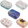 Mini Metal Storage Box, Small Floral Container with Hinged Lid for Jewelry Crafts, Portable Organizer Case