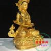 One foot long-lived pure copper gilt 10 inch Tibetan bronze statue household ornament Buddhist hall living room