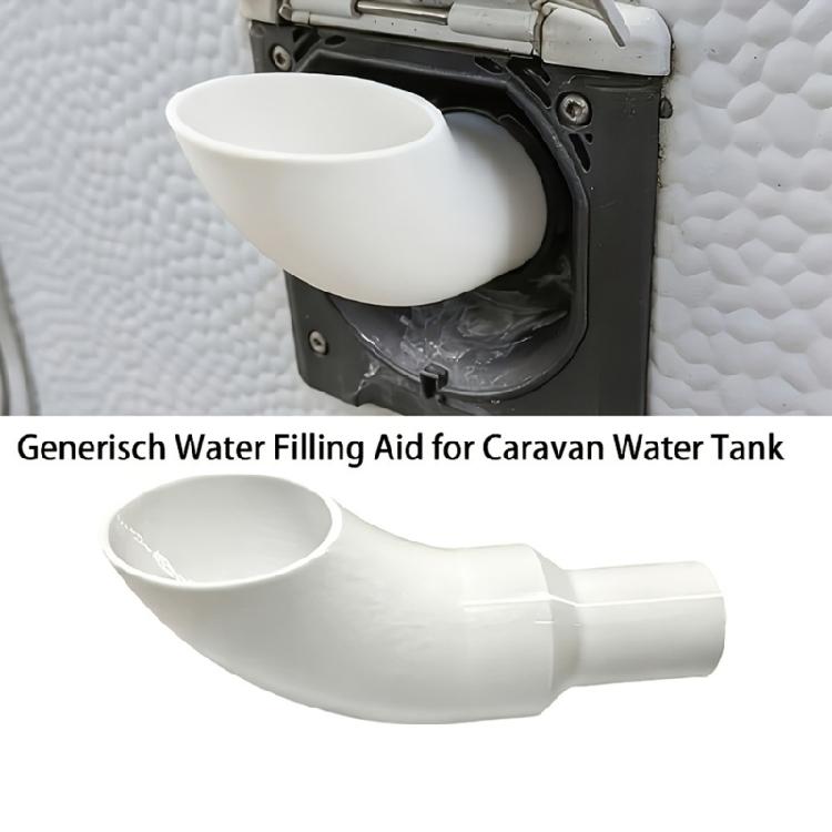Practical Motorhome Water Tank Refill Filling Funnel Device White Color Ideal For Campers Convenience Outdoor Enthusiast