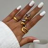 DIEZI One Set Multicolor Vintage Irregular Geometric Rings For Women Men Girls Punk Fashion Gold Silver Color Knuckle Joint Ring