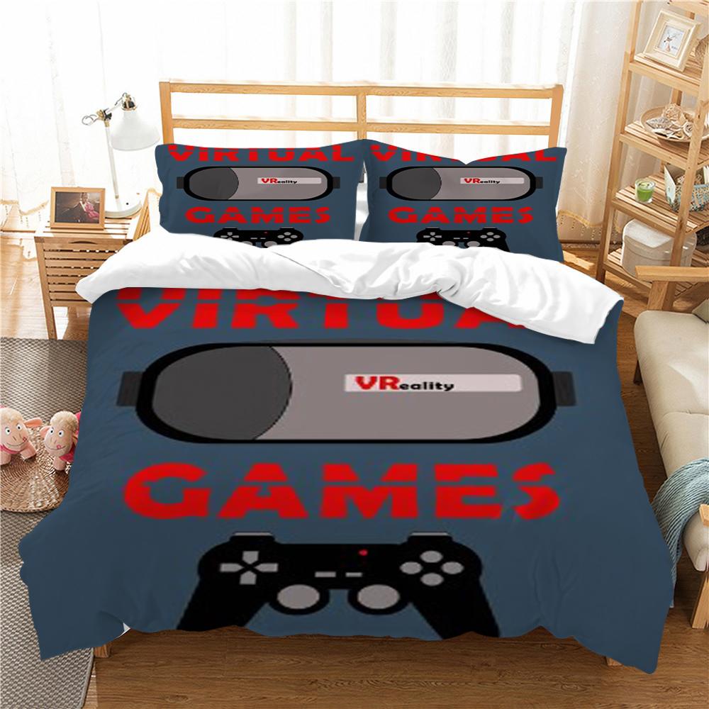 Home Textiles Bed Set 3D Gamepad Print Pillowcase Comfortable Comforter Duvet Covers Microfiber