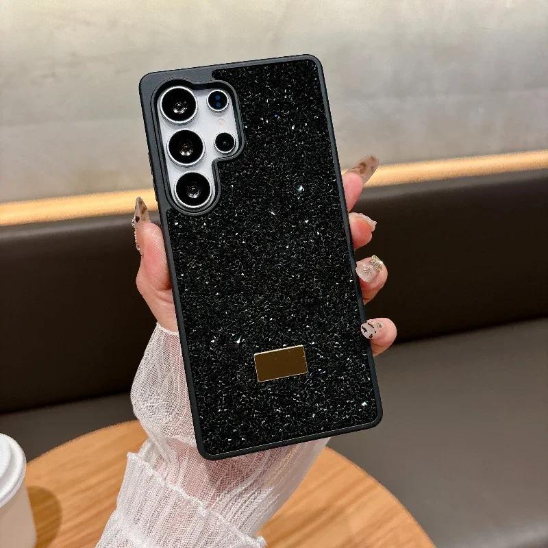 Luxury Sparkle Glitter Diamond Case for Samsung Galaxy S26 S25 S24 S23 Plus Ultra Rhinestone Shockproof Hard Back Protect Cover