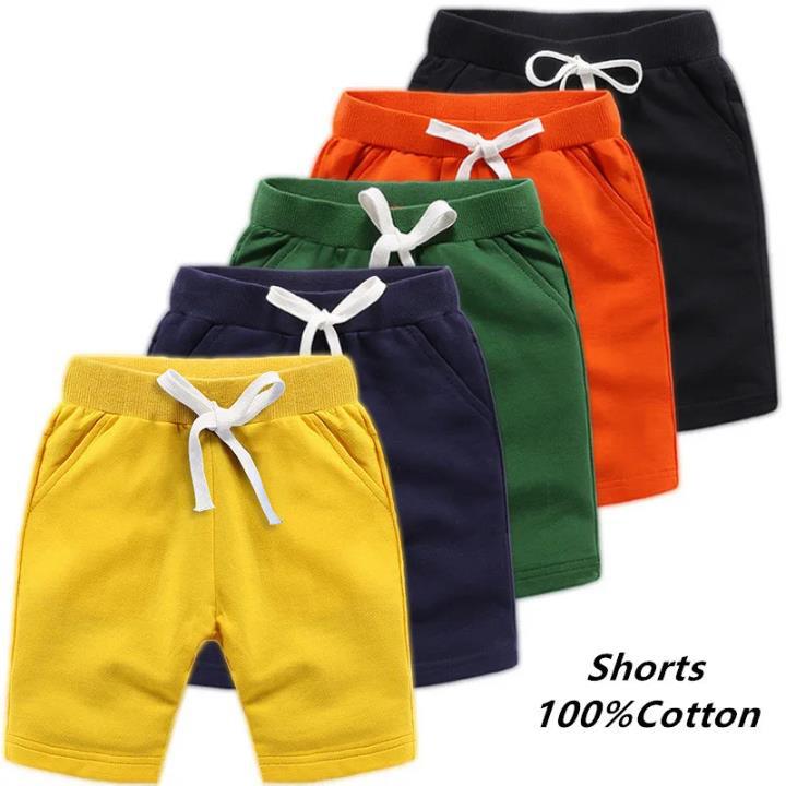 Children's Shorts Unisex Summer Cotton Baby Boys Shorts Pants Teenager Kids Boys Girls Solid Casual Shorts for 1-12Years Children Clothes