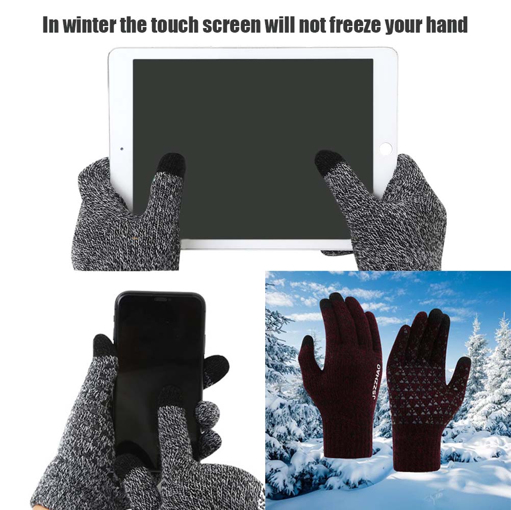 1 Pair Men's Women's Winter Gloves Advanced Touchscreen Warm Knitted Gloves for Cold Weather, Suitable for Cycling, Running, Mountain Climbing Travel