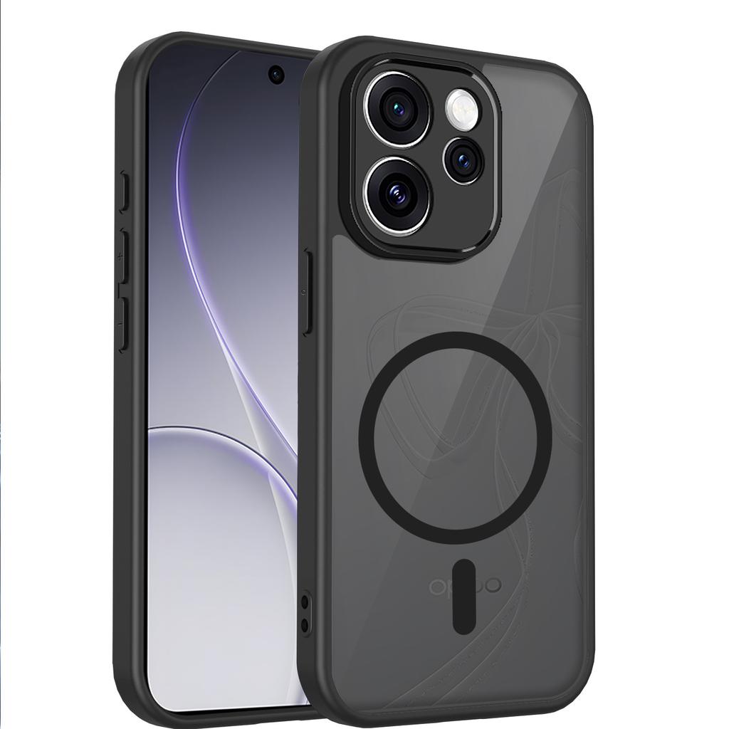 Skin-sensitive Magnetic Suction OPPO Reno11F Mobile Phone Case Realme11 Transparent Black Fine Hole 1 + ACE1 Protective Case
