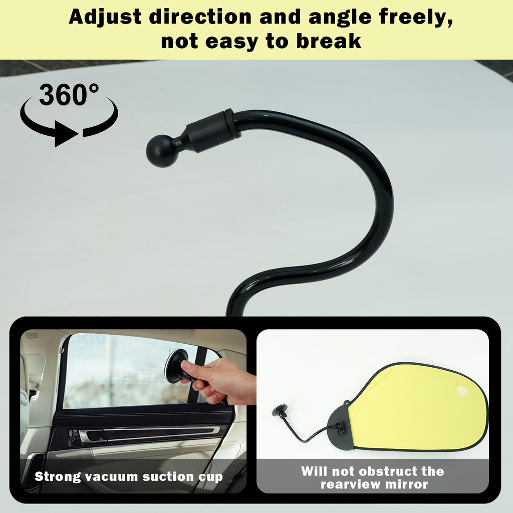 Laptop-solskydd för utomhusarbete Bländskyddad laptop-solskydd med sugkopp Justerbar Böjbar Kontorsskrivbordsskydd Vikbar Bil