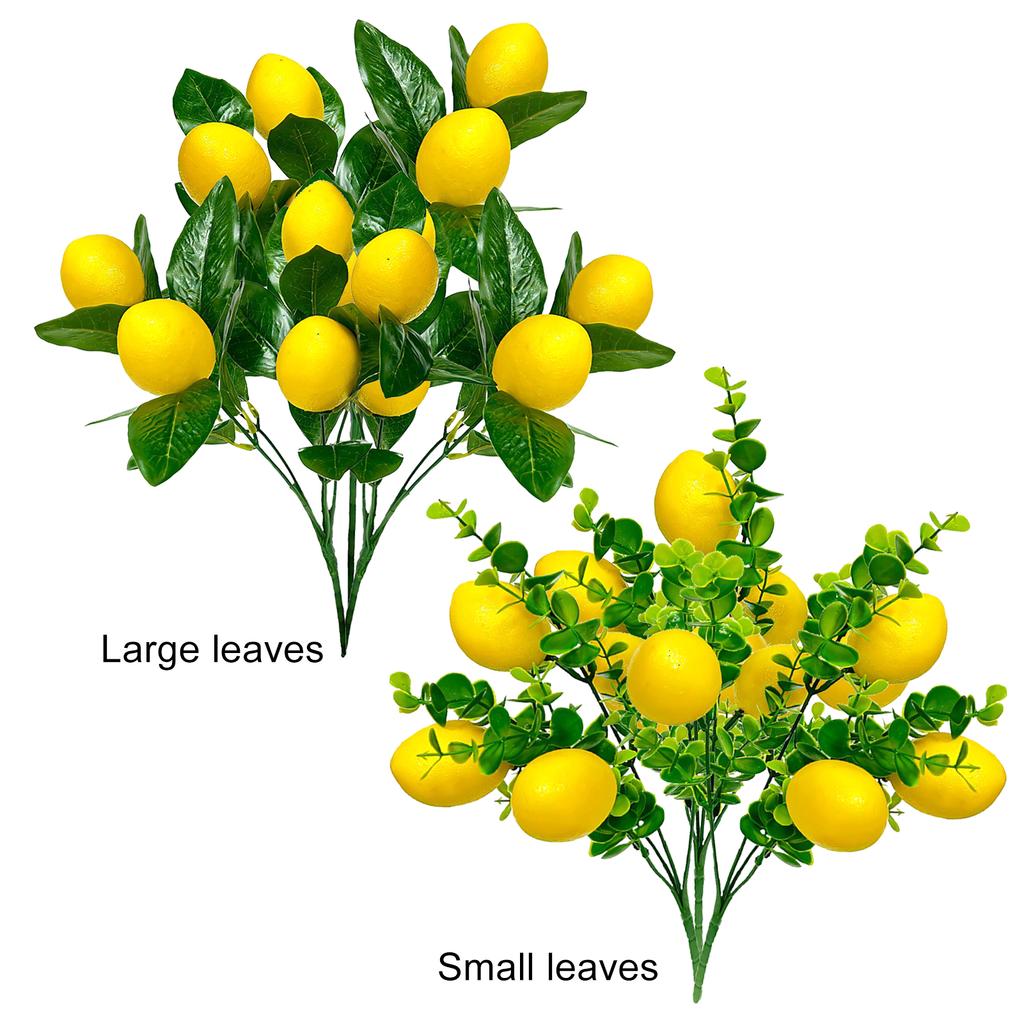 3PCS Artificial Lemons Branches Wedding Garden Home Decoration Small Artificial Fruit Branch Type B