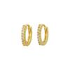 Exquisite Green Zircon Tassel Chain Stainless Steel Hoop Earrings 18K Gold Plated Heart Flower Piercing Earrings Fashion Jewelry