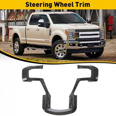 Carbon Fiber Steering Wheel Cover Trim For 2016 2015 2017 2018- Ford F150 EA