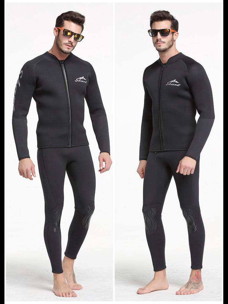 1,5 mm lange mouwen Sharkskin duik- en surfpak - Koudebestendige complete set