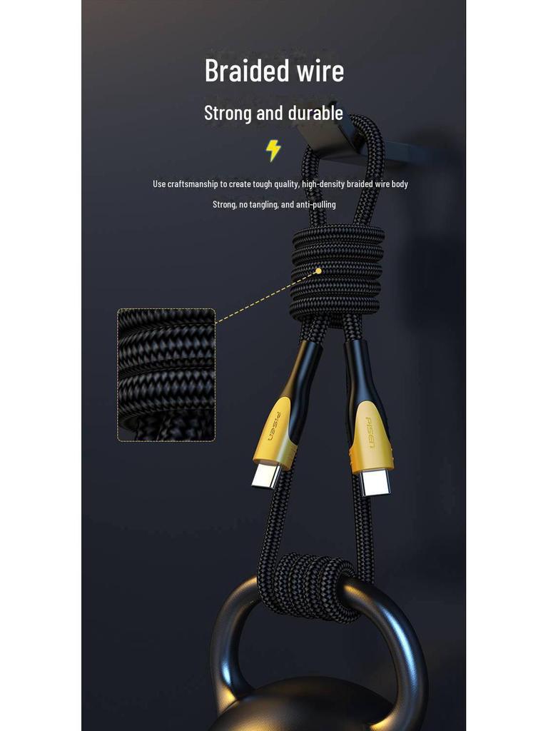 PISEN Dual USB-C 240W Cable for MacBook Pro, PD3.1, Mobile Phones & Tablets