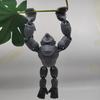 3D Printed Gorilla Toy Flexible Articulated Gorilla Model with Movable Joints Collectible Figurine