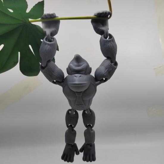 3D Printed Gorilla Toy Flexible Articulated Gorilla Model with Movable Joints Collectible Figurine for Desk
