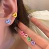Support Set~ Dopamine Niche Ins Sweet Summer Love Elements Colored Earrings Earrings Versatile Earrings Women