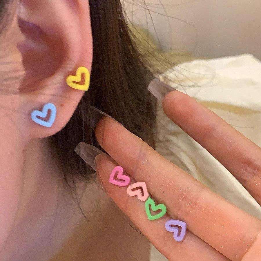 Support Set~ Dopamine Niche Ins Sweet Summer Love Elements Colored Earrings Earrings Versatile Earrings Women