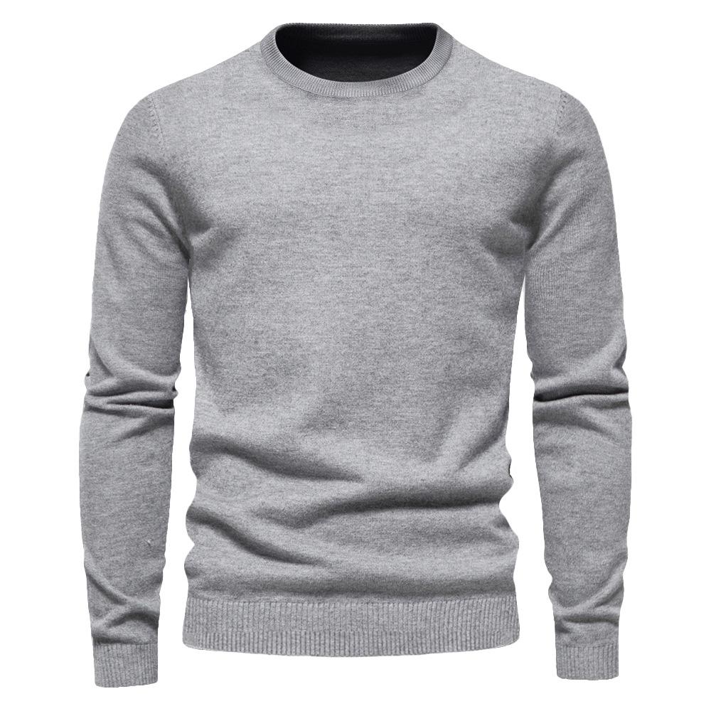 Maglione da Uomo Invernale Autunnale a 10 Colori, Girocollo Slim-Fit
