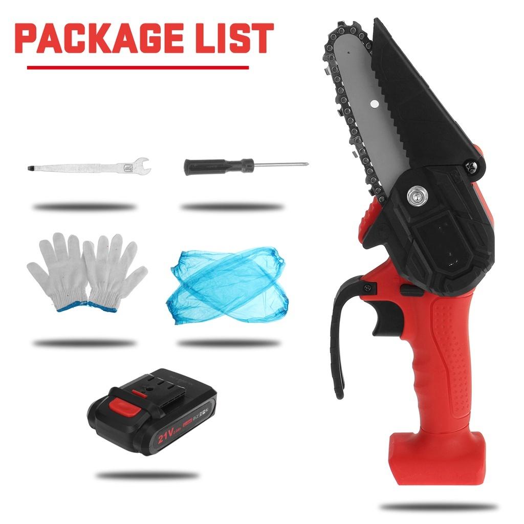 

Мини-электропила 4 дюйма, деревообрабатывающая, для обрезки, садовый инструмент для одной руки, аккумуляторная пила 1*Battery