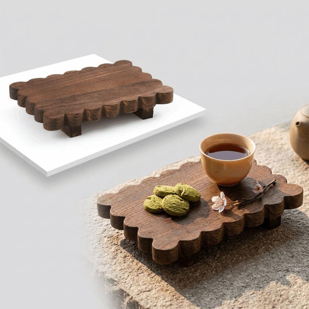 Solid Wooden Plant Stand Decorative Wooden Decorative Pedestal Wooden Storage Tray  Bathroom Decor