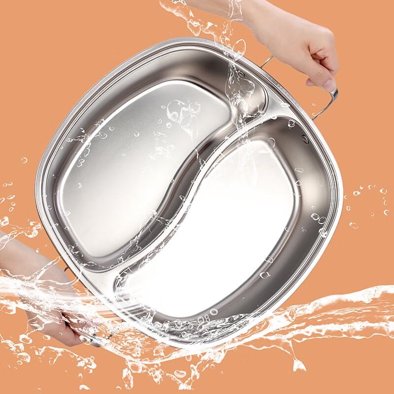 34cm Quadratischer Edelstahl-Dividierter Hot Pot