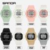 Sanda Square Multifunctional Waterproof Luminous Sports Watch for Men & Women - Fashionable Student Wristwatch