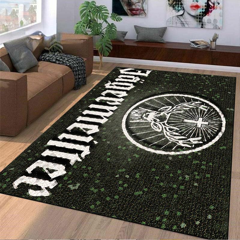 Jägermeister Hirsch Logo Teppich geeignet als rutschfeste Matte für das Wohnzimmer oder Schlafzimmer Sofa