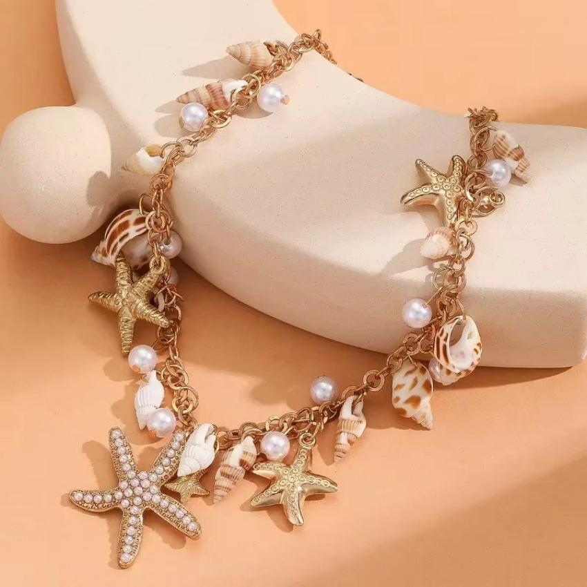 1 Stück Natürliche Muscheln Strand Schmuck Sommer Böhmen Ozean Elemente Armband Seestern Koralle Muschel Anhänger für Frauen Geschenke