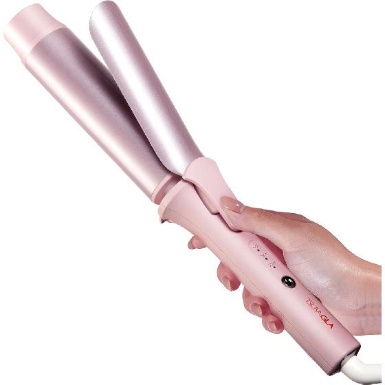 Large Hair Curling Wand, 1.6 Inch Big Barrel Curling Iron, 40 Million Ionic Ceramic Curler with 3 Temp, Auto Shut-Off, Long Barrel Curling Wand for
