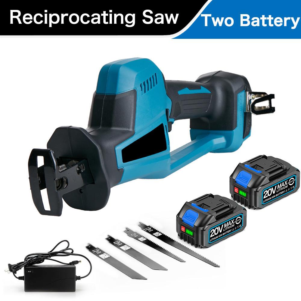 Portable Brushless Reciprocating Saw Handheld Saber Saw Multifunction Metal Wood Pipe Cutting Tool